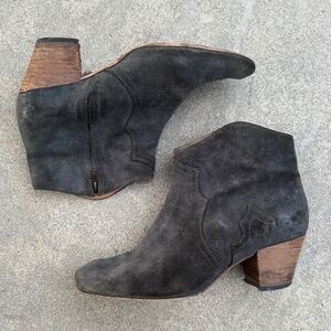 Isabel Marant Grey Suede Dicker Ankle Boots